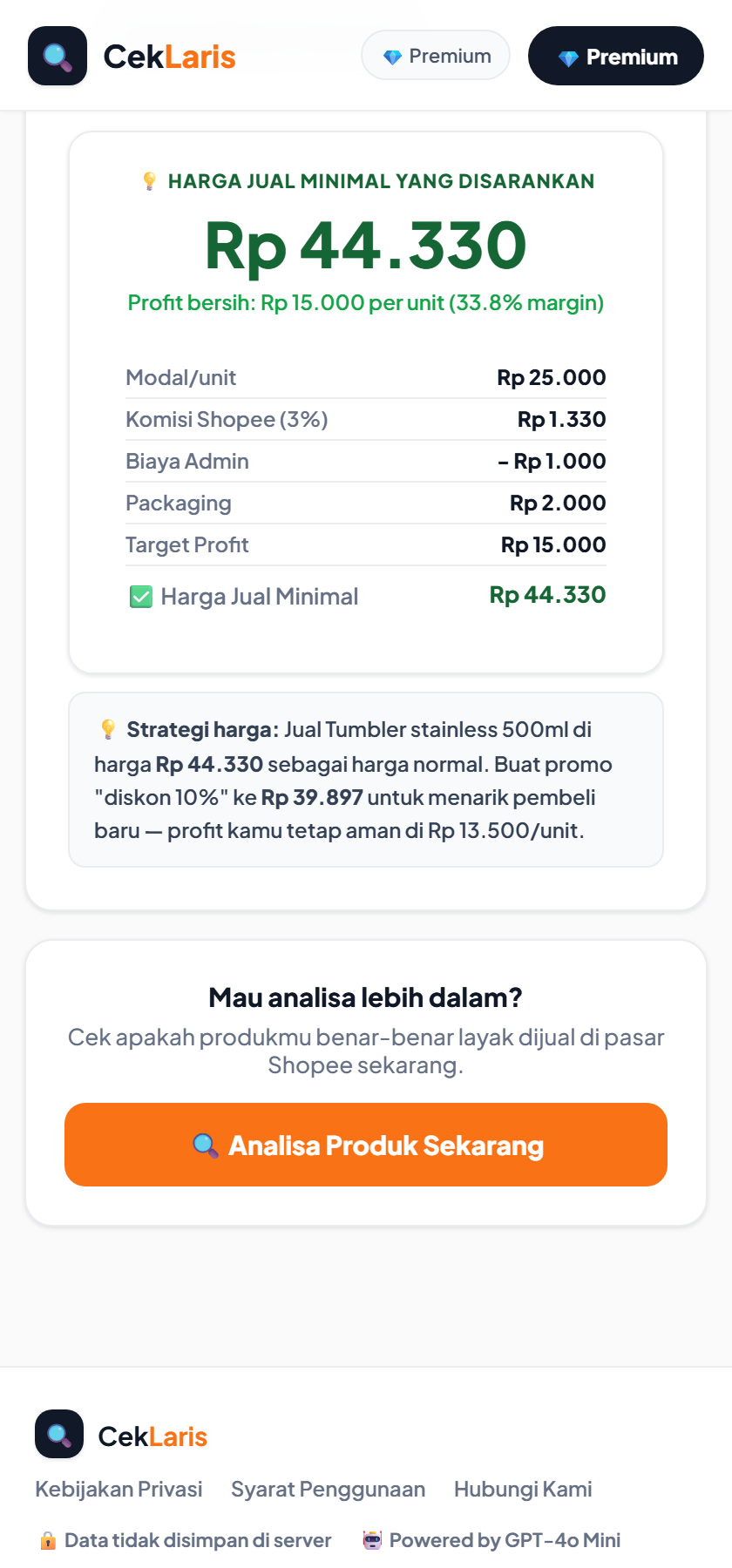 Kalkulator Harga Jual